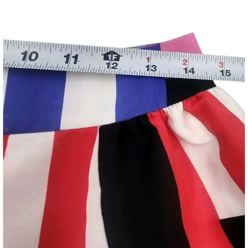 Kate Spade New York A Line Skirt Womens Sz 6 Multicolor Patchwork Stripe Classic